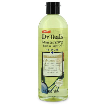 Dr Teal's Moisturizing Bath &amp; Body Oil by Dr Teal's Nourishing Coconut Oil with Essensial Oils, Jojoba Oil, Sweet Almond Oil and Cocoa Butter 8.8 oz for Women