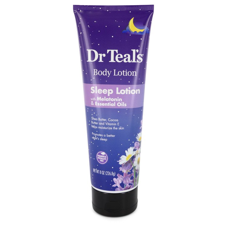 Dr Teal's Sleep Lotion by Dr Teal's Sleep Lotion with Melatonin &amp; Essential Oils Promotes a better night's sleep (Shea butter, Cocoa Butter and Vitamin E 8 oz for Women